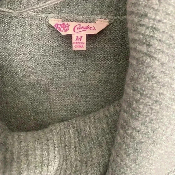 CANDIES grey cowl neck sweater dress size medium - Picture 3 of 7